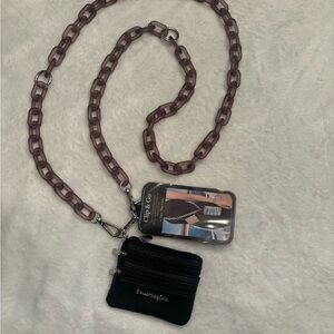Save the Girls Clip & Go Chain w/zippered pouch in Ice Chain Black